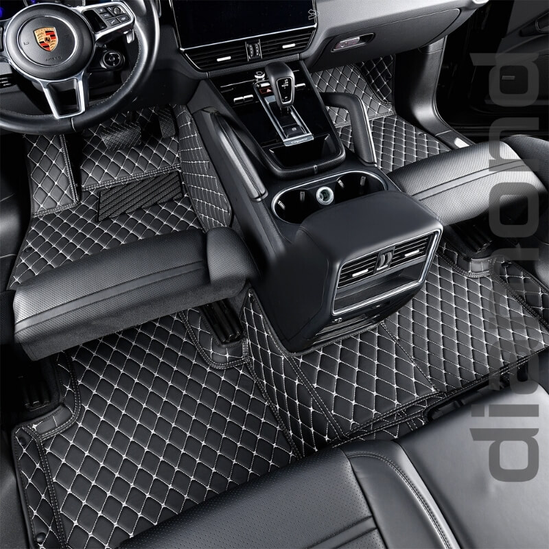 Black & Beige Stitching Luxury Car Mats Set – Maxx Car Mats