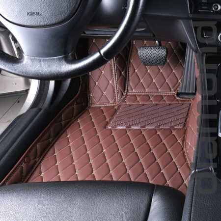 Shop Dark Brown Diamond Car Floor Mat Online